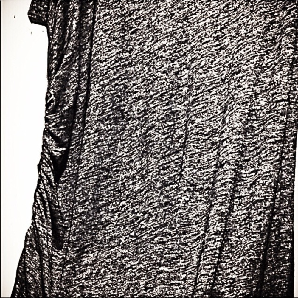 Dress-Maxi Black Heather Knit w/Ruching 2x - Picture 2 of 5